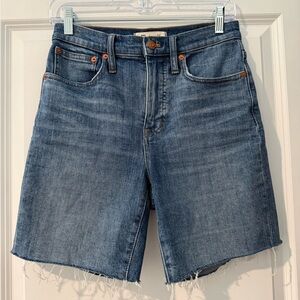 Madewell Denim High Rise Mid Length Shorts 25